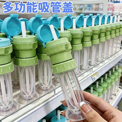 防尘防呛硅胶矿泉水吸管盖