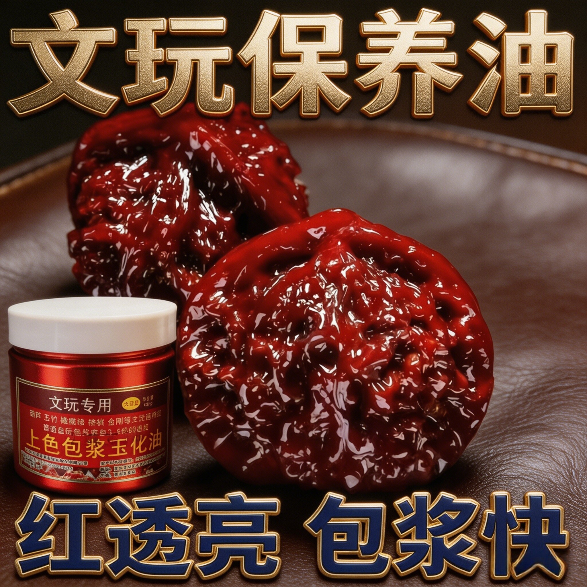 文玩保养上色油核桃包浆膏盘玩葫芦实心竹专用玉化油橄榄核手串