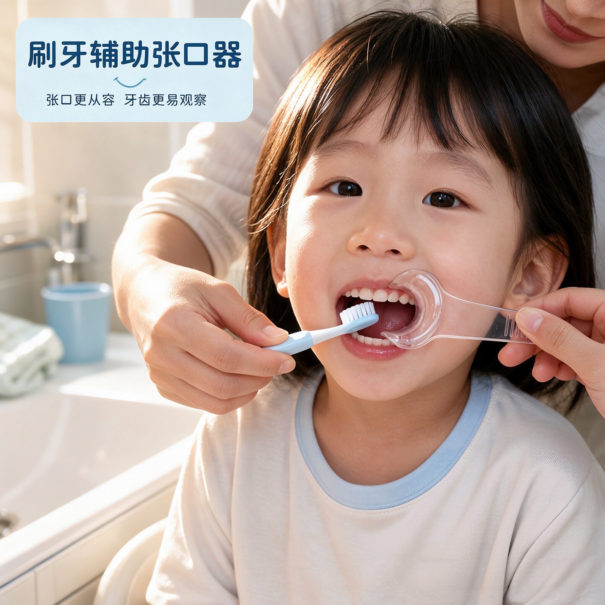 宝宝刷牙开口器辅助器图片