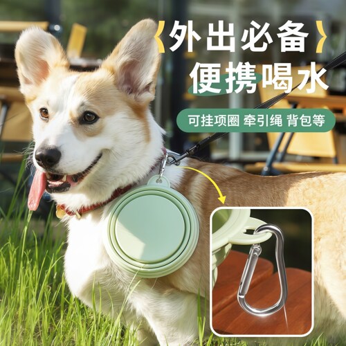 宠物狗狗折叠碗狗盆外出便携式