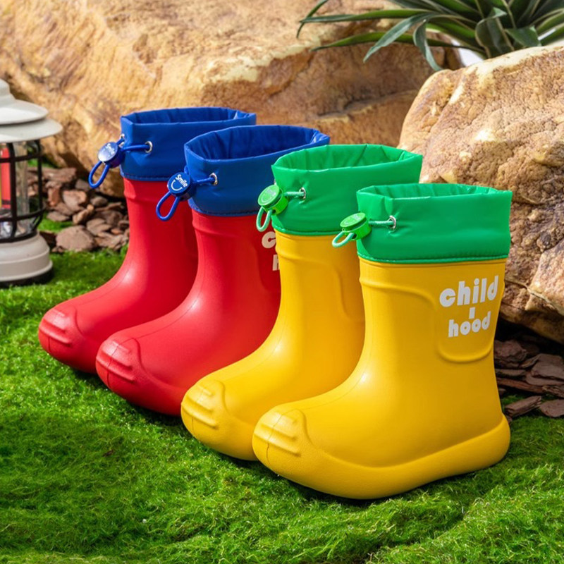 儿童雨鞋宝宝雨靴女童防滑水鞋小学生上学中筒束口防水男童胶鞋,童鞋/婴儿鞋/亲子鞋,雨靴,淘宝优惠券,粉丝福利购,淘宝优惠卷