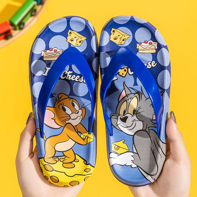 儿童人字拖男童夏季可爱防滑软底卡通女童沙滩拖鞋小孩夹脚拖鞋