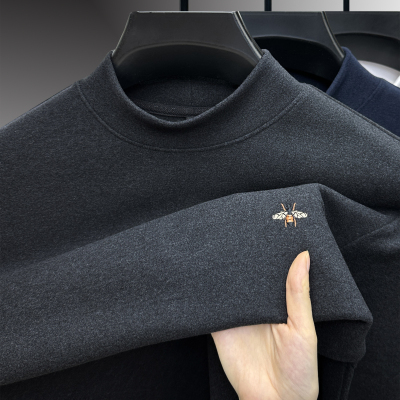 半高领德绒打底衫男款2025秋冬