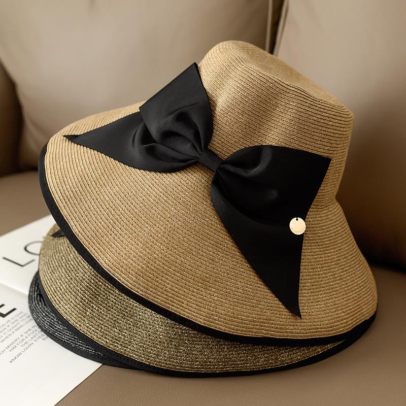防uv大帽檐遮阳帽 女士草编盆帽 便携蝴蝶结渔夫帽子 可调节|msdalam kategori Aksesori/Belt kulit/Hat/Muffler, Hat - dari Buy2taobao.com untuk memberikan perkhidmatan ejen Taobao profesional membeli