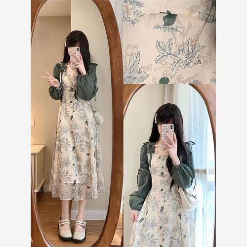 新中式小个子碎花连衣裙
