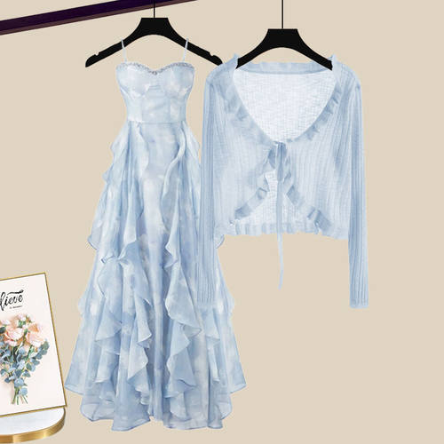 法式复古吊带连衣裙女夏