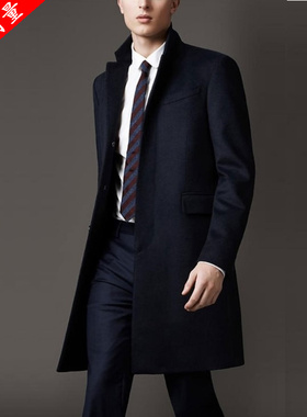 ylin男士羊绒大衣定做冬季中长款双排扣修身定制羊毛商务外套订做