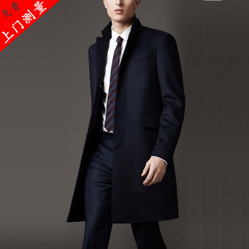 羊绒定做冬季双排扣修身青年大衣
