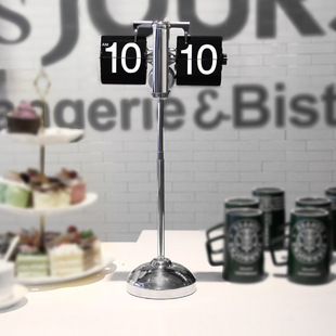 欧式复古翻页钟可伸缩拉高拉长座钟家用简约桌面摆钟拉杆翻页时钟