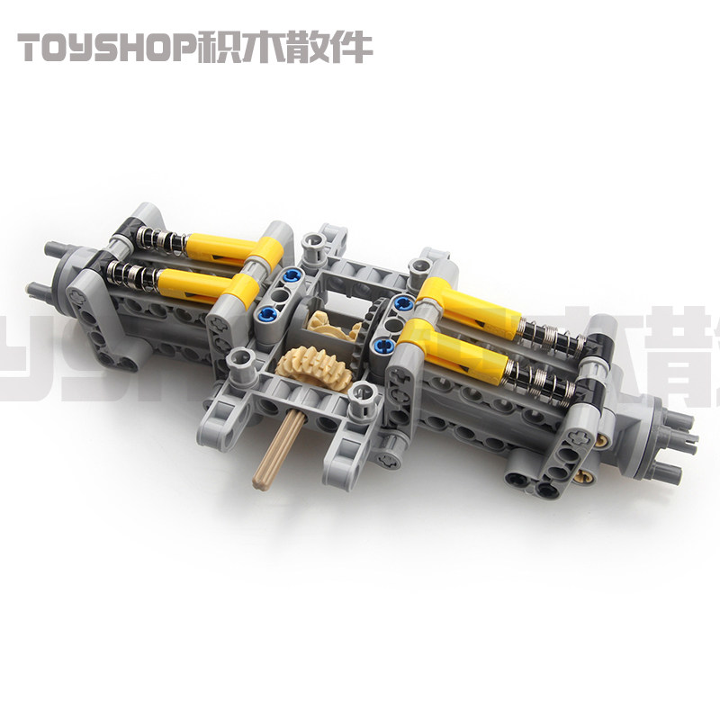 moc-9365兼容乐高小颗粒 后驱系统避震车底盘玩具拼装积木模型结