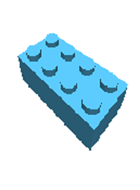 双鹰咔搭小颗粒零件散件 3001 2x4基础砖 深米浅灰红白黑蓝绿黄