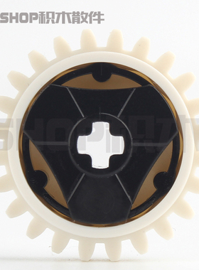 双鹰咔搭国产 科技积木76019配件 76244 24齿离合齿轮