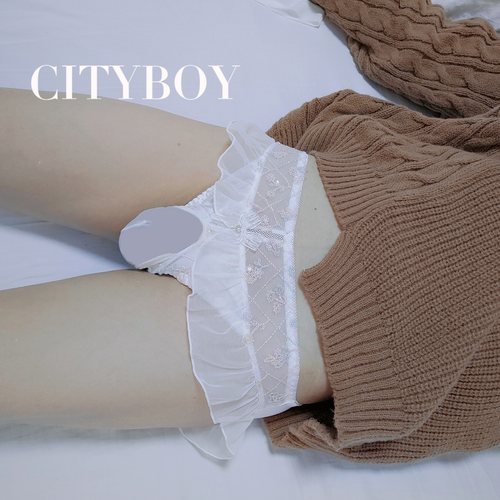 2025新款日系伪娘装扮荷叶边清纯女装大佬中腰三角裤青年男士内裤