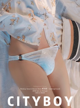 【春风蕾丝】性感男士薄内裤大码低腰透明小众高级诱惑铁环三角裤