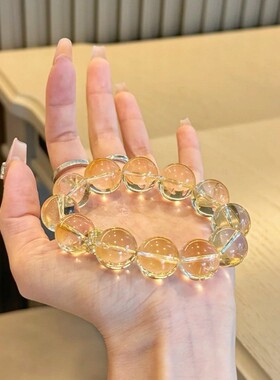 【千】水晶手串 黄水晶手链 柠檬黄手串 手链轻奢感