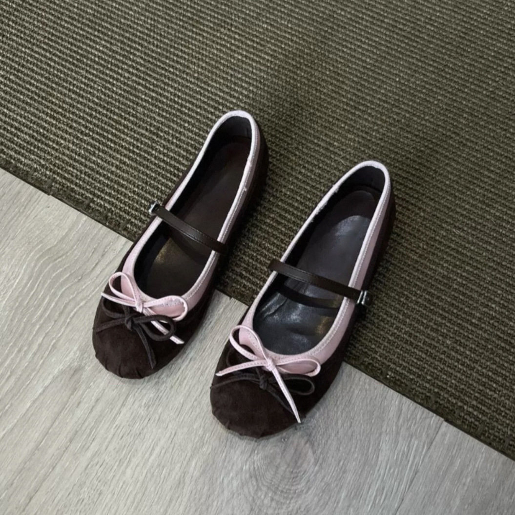 2026春新款真皮法式蝴蝶结玛丽珍鞋女一字带平底芭蕾舞鞋浅口单鞋,女鞋,玛丽珍鞋,淘宝优惠券,粉丝福利购,淘宝优惠卷