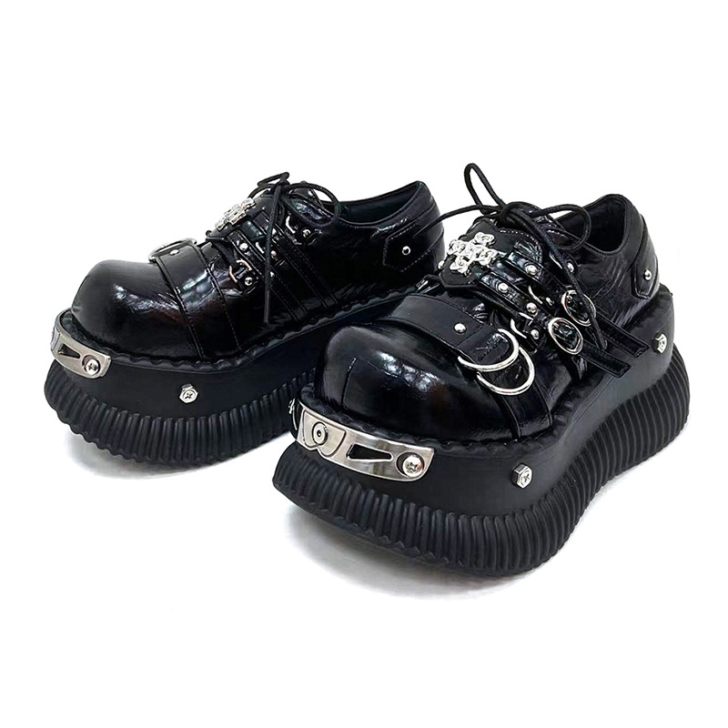 厚底鞋女秋冬金属朋克风辣妹