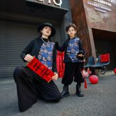 国风斜襟盘扣马甲亲子儿童坎肩高级感加绒外套 新中式 马上有钱