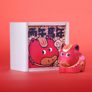 新款大美术e馆 十二生肖小黑马摆件马年限定创意工位桌面手办生日