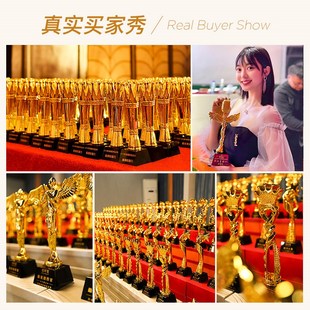 精选树脂奖杯定制儿童水晶摆件高档大气创意优Q秀员工冠军奖牌奖