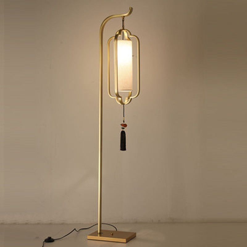 优选新中式e落地灯客厅简约现代仿古复古铁艺led卧室灯中国风灯具