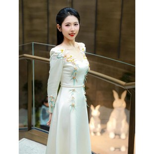 新选主持人晚礼服端o庄大气国风学生声乐艺考合唱演出服年会演讲