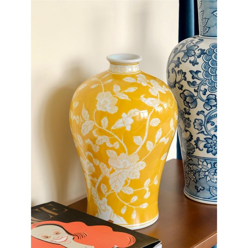 优选发若奈ZG6739s5富贵黄兰开运摆件玄新关客器厅花瓶花财黄