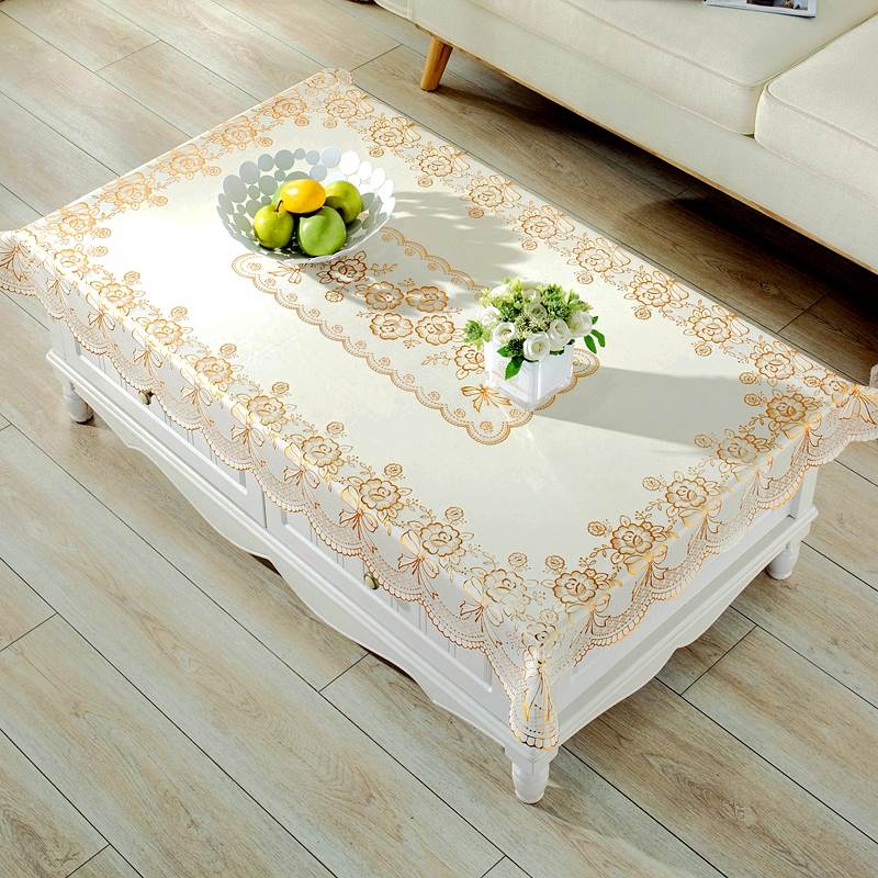 优选PVC塑料桌布欧式印花w防水防油免洗防烫长方形餐桌垫客厅茶几
