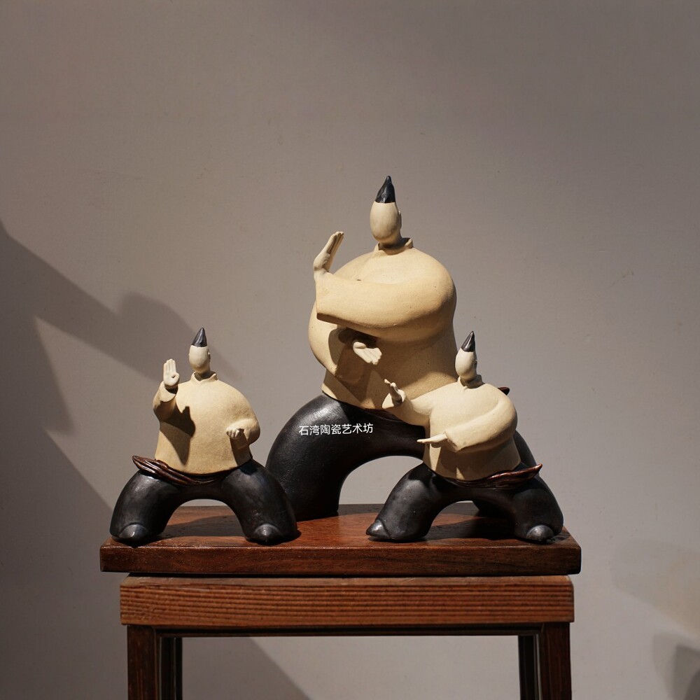陶瓷咏春叶问手工艺术品功夫手信