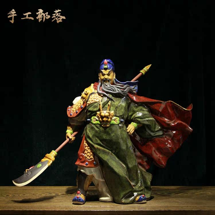 石湾公仔手工门厅供奉风水摆件
