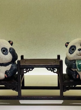 陶瓷小熊猫动物喜庆可爱礼物