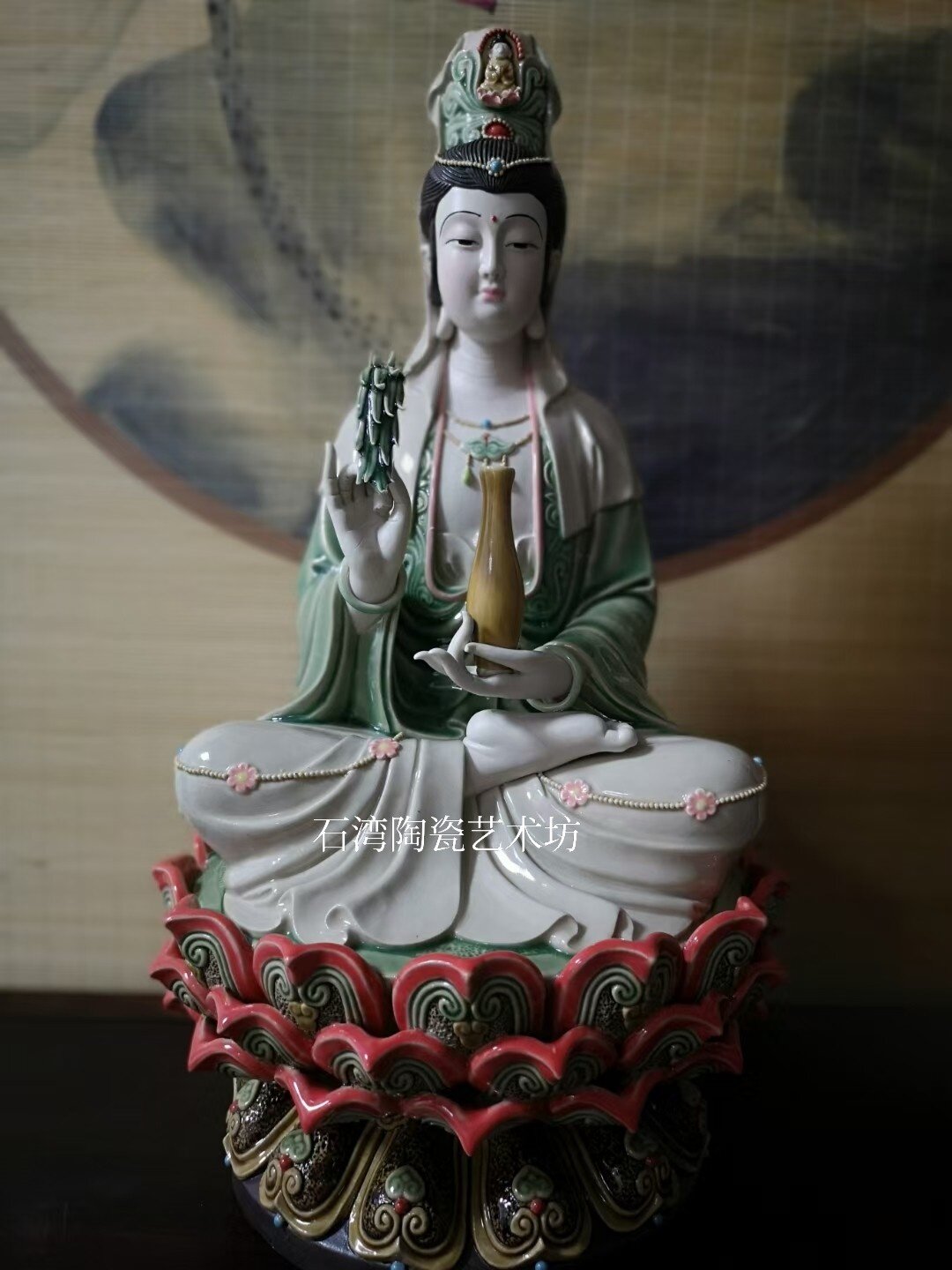 坐莲观音手工精品供奉新中式
