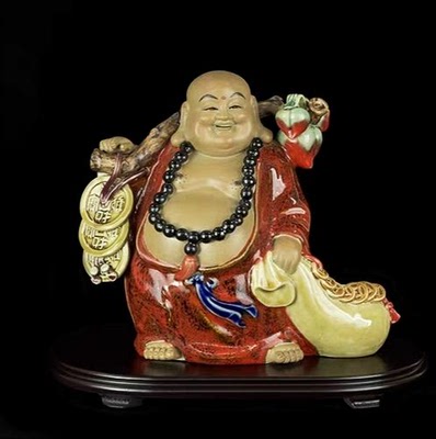 笑佛弥勒佛开业大吉送礼石湾陶瓷