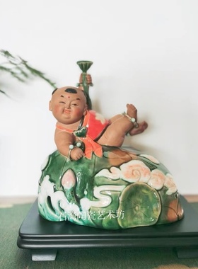 招财中式莲藕石湾陶瓷