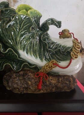 陶瓷金蟾茶庄开业送礼石湾公仔