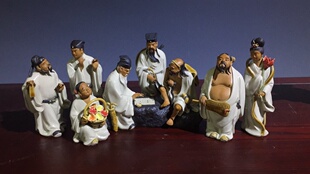 石湾陶瓷八仙过海手工精品摆件饰品家居店铺开业贺寿门厅风水摆设