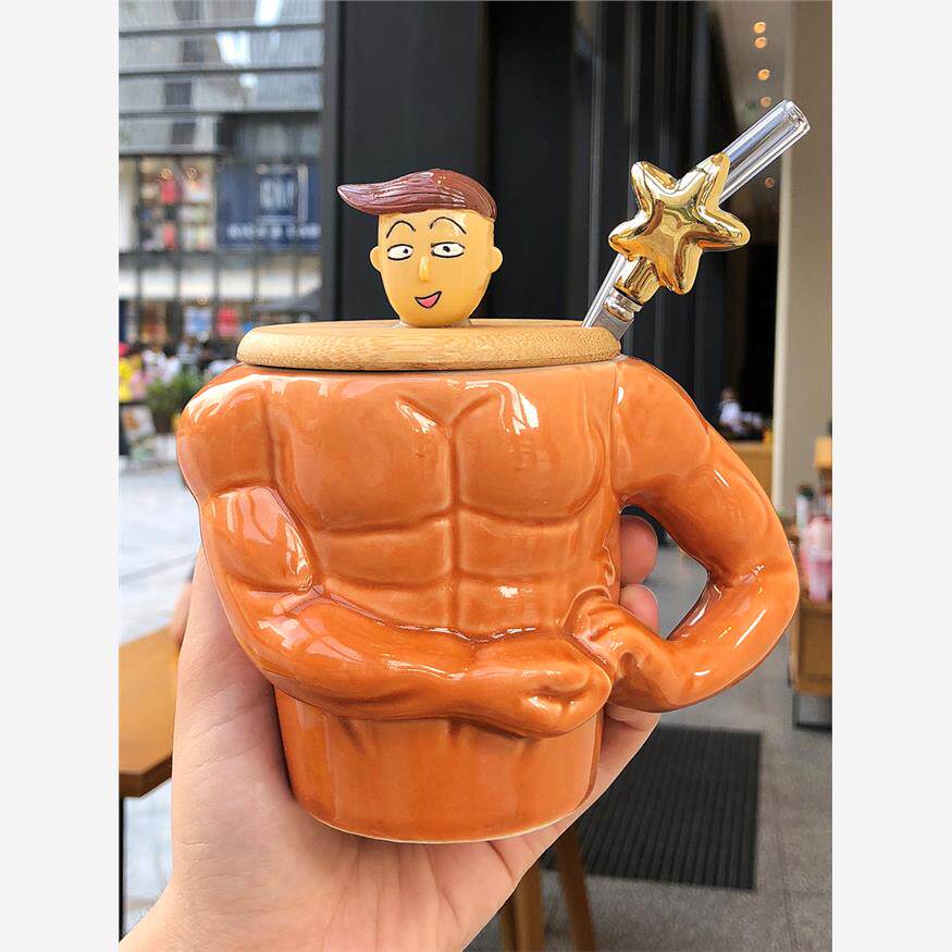 搞笑稀奇古怪水杯恶搞生日礼物送男生马克杯搞怪猛男肌肉杯子女生