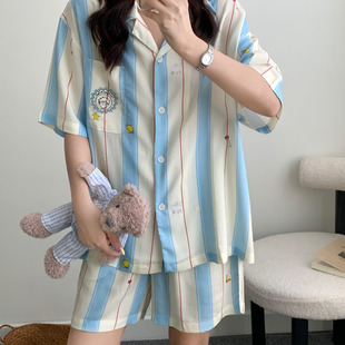 可外穿家居服 小众轻奢 夏季 情侣睡衣套装 男女ins风小王子系列薄款