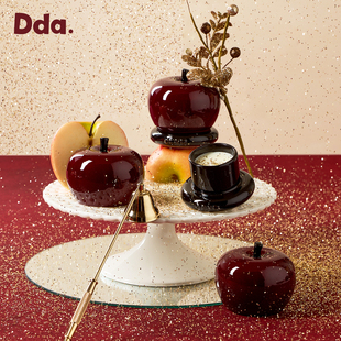 圣诞节红苹果元 饰摆件 素平安夜香薰蜡烛礼盒送女生生日小礼物装