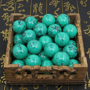 优化湖北绿松石散珠圆珠弟子珠隔珠天然原矿手串金刚星月菩提配饰