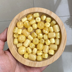 天然蜜蜡桶珠散珠单珠鼓珠老型琥珀手串配珠金刚菩提手链男女配饰