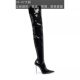 欧美外贸尖头细高跟弹力靴47大码 金属跟过膝长靴显瘦包腿时装 女靴