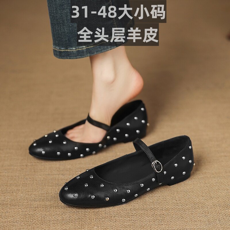 显瘦百搭舒适驾车牛筋底女乐福鞋
