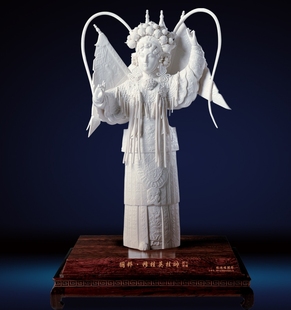 德化白瓷國粹穆桂英掛帥中國美術(shù)館收藏藝術(shù)品工藝品擺件家居禮品