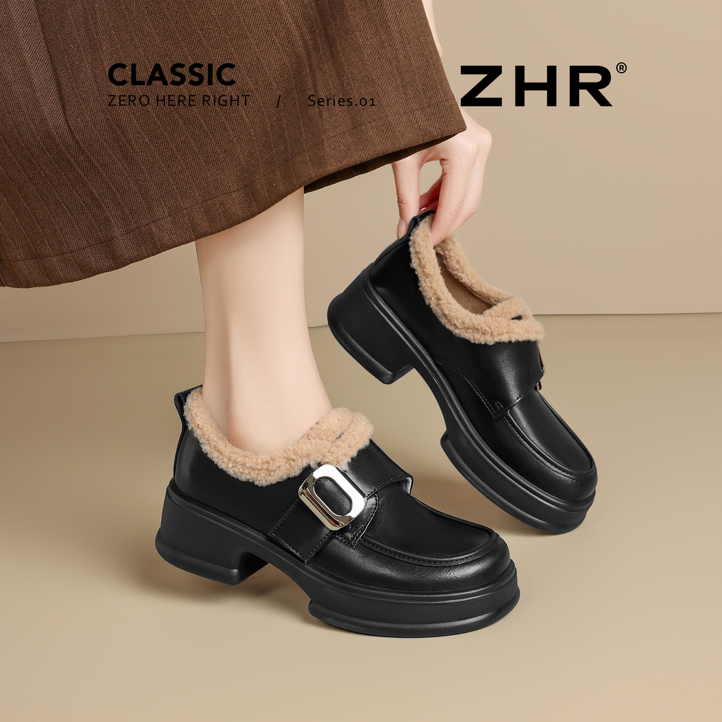 加绒乐福鞋秋冬必备时髦单品