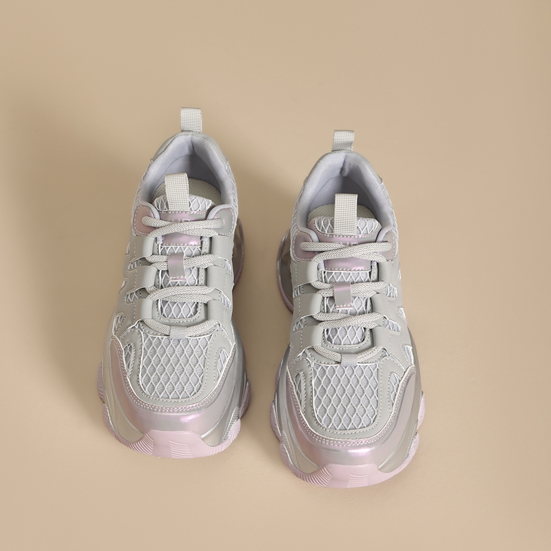 【撞色线条】小个子增高休闲运动鞋子秋季厚底鞋老爹鞋休闲鞋女鞋