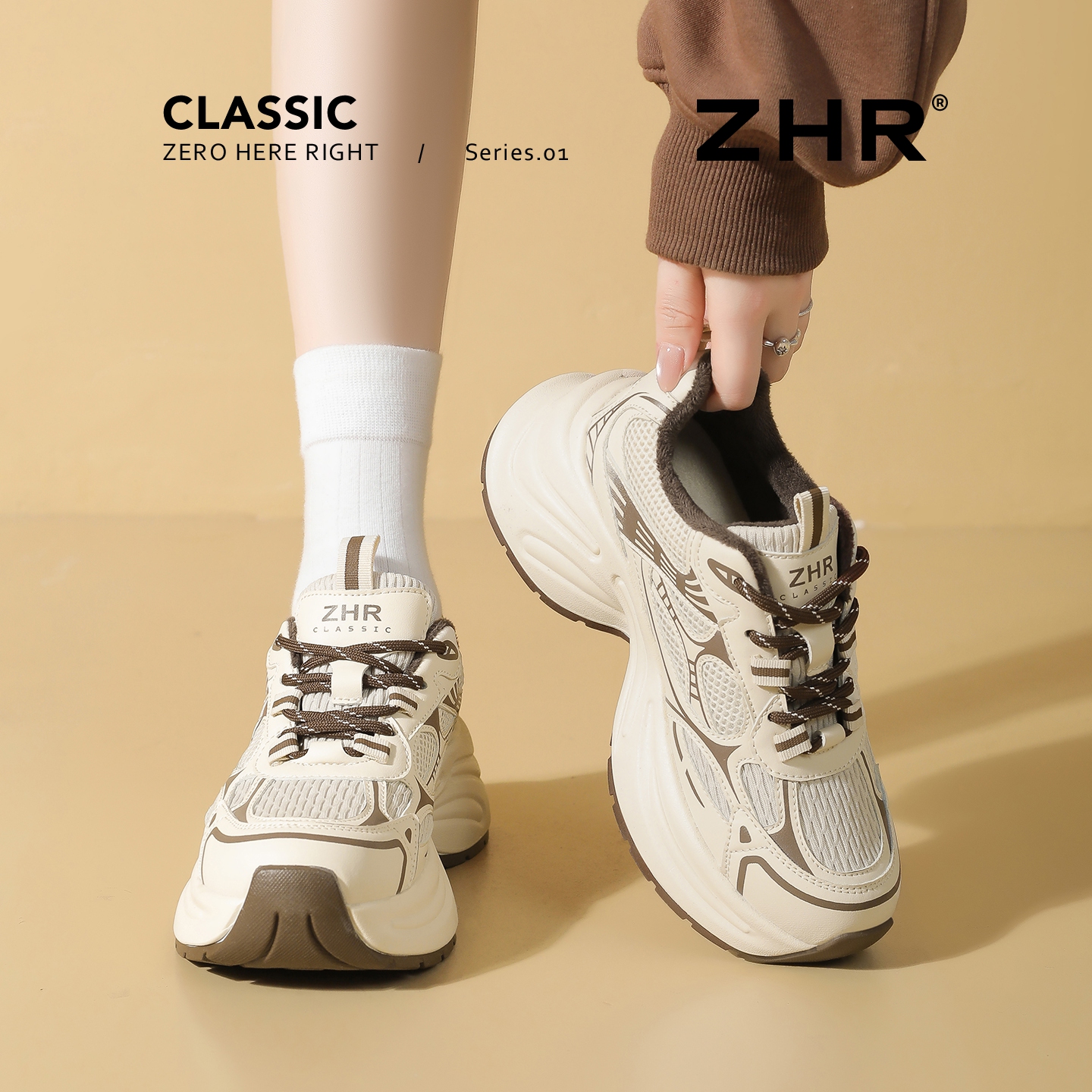 运动休闲显脚小复古老爹鞋小个子