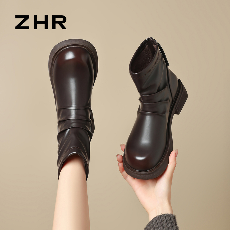 【英伦百搭】厚底英伦风短靴女