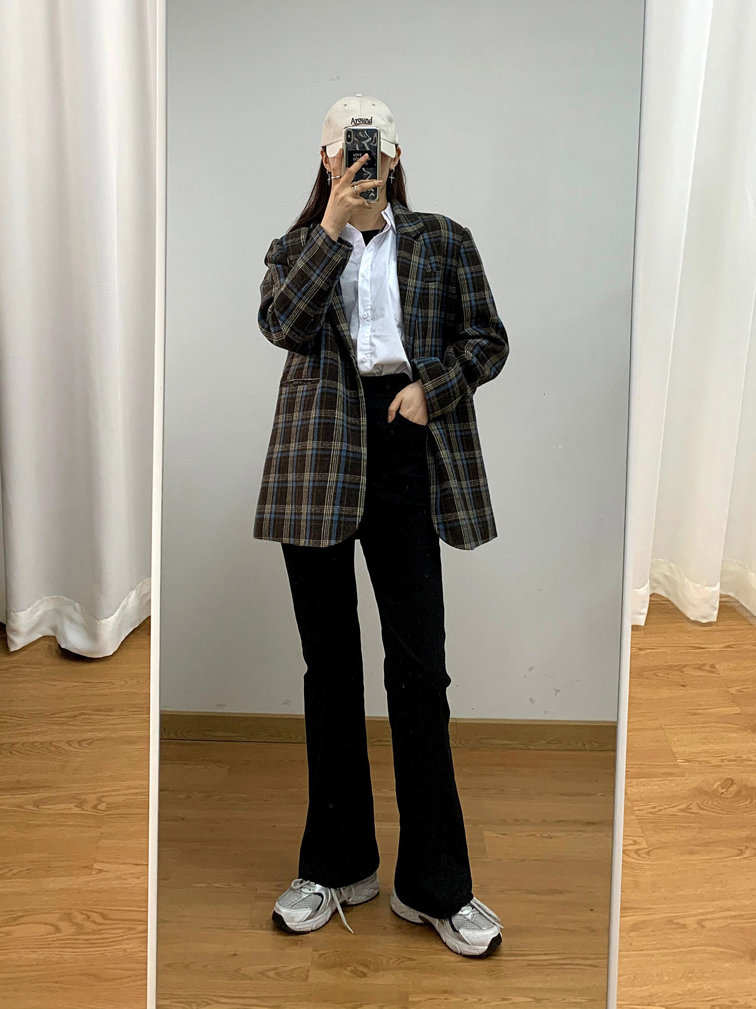 Rowi 秋装2023年新款女高腰微喇叭裤大码梨形身材裤子显瘦百搭西装裤_虎窝淘