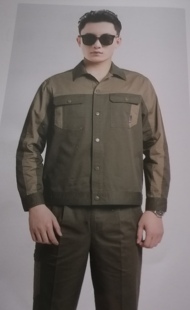 夏季薄款纯棉短袖工作服套装男长袖汽修定制工装电工物业